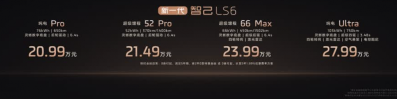 新一代智己LS6预售开启： 首搭“恒星”超级增程 20.99万元起